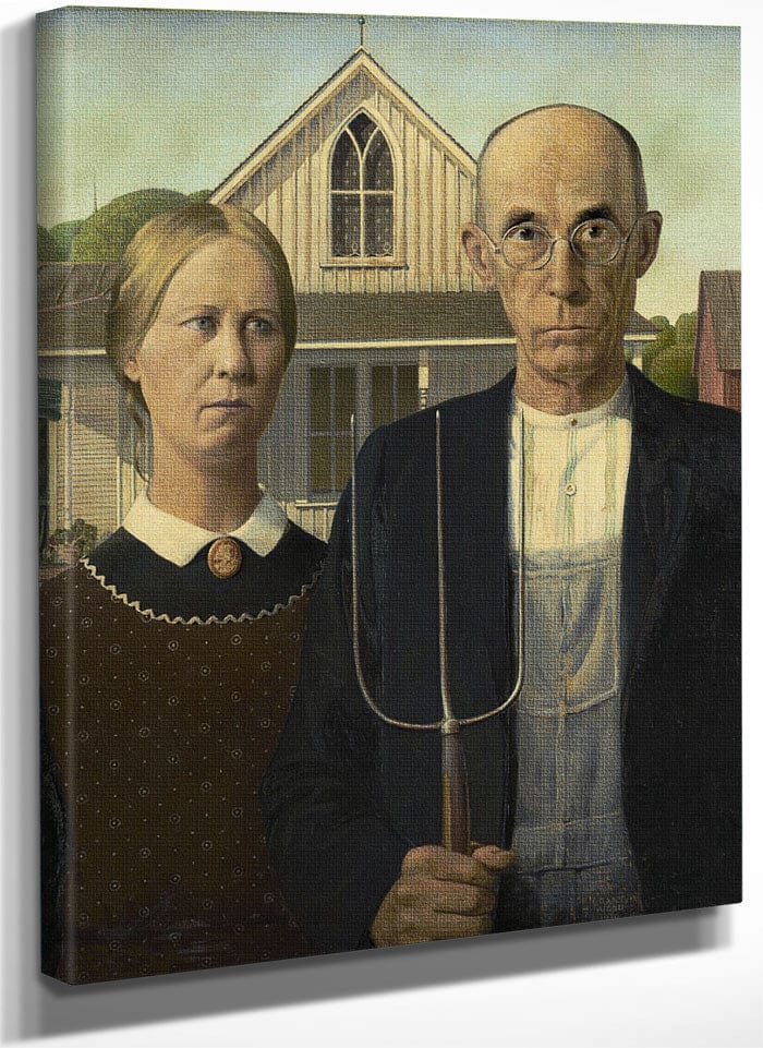 American Gothic By Grant Wood Fine Art Print