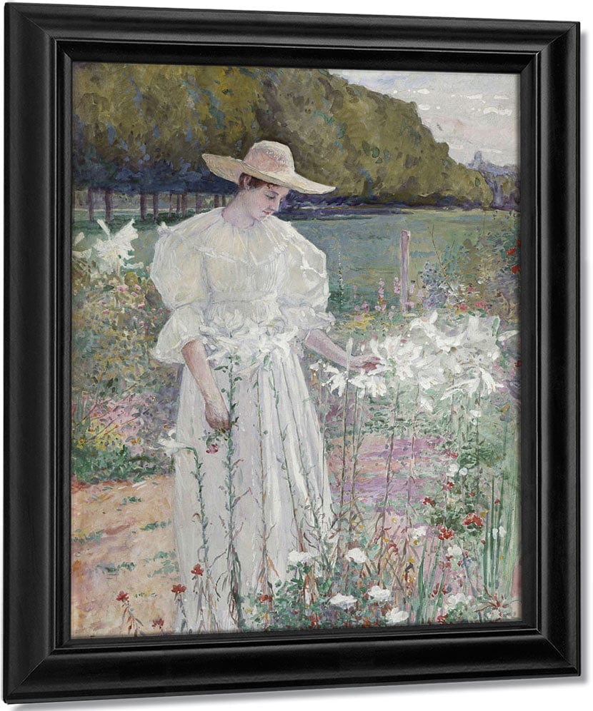 Among The Lilies By William J. Forsyth Fine Art Print