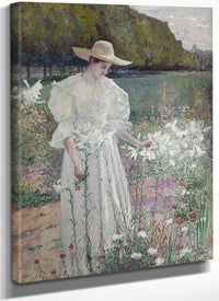 Among The Lilies By William J. Forsyth Fine Art Print