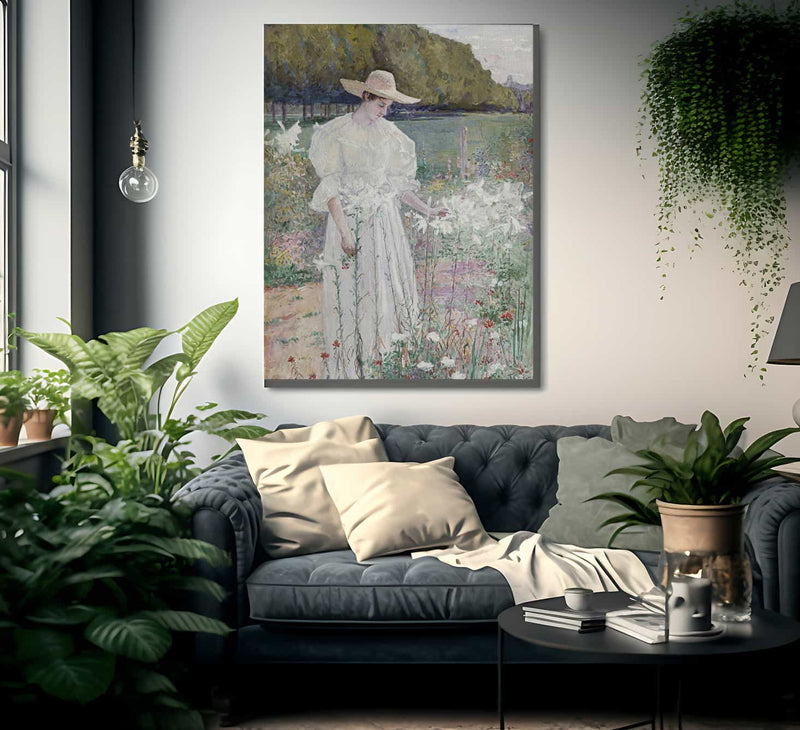 Among The Lilies By William J. Forsyth Fine Art Print