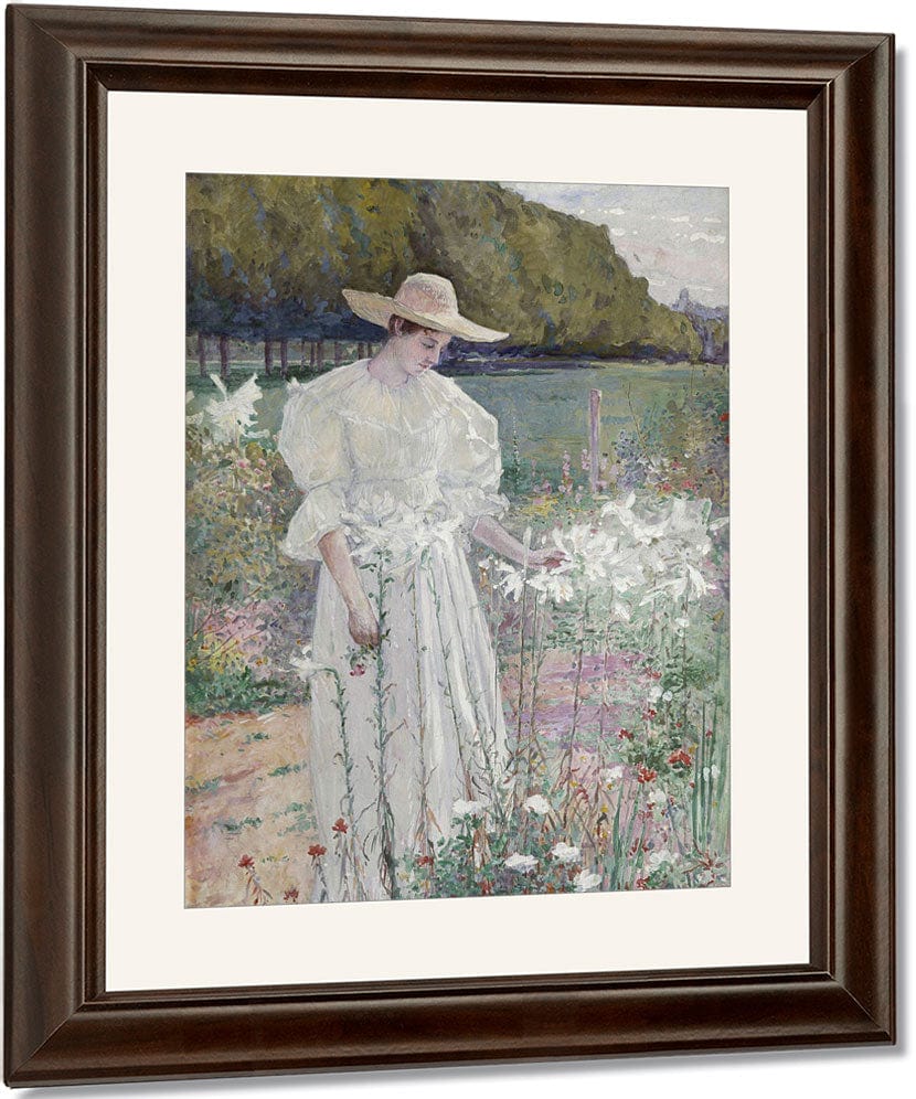 Among The Lilies By William J. Forsyth Fine Art Print