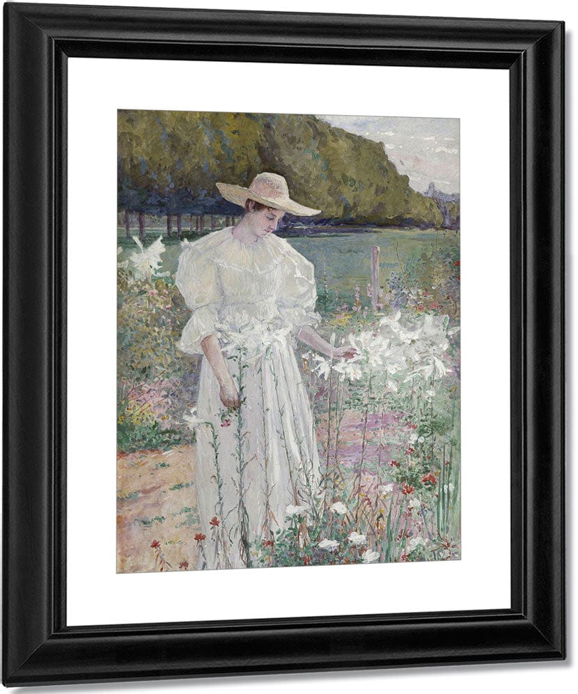 Among The Lilies By William J. Forsyth Fine Art Print