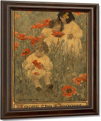 Among The Poppies The Child In A Garden Scribners Magazine Interior Illustration December 1903 By Jessie Willcox Smith Fine Art Print