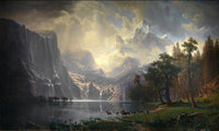 Among The Sierra Nevada, California By Albert Bierstadt Fine Art Print