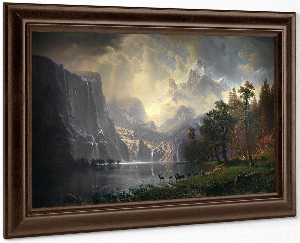 Among The Sierra Nevada, California By Albert Bierstadt Fine Art Print