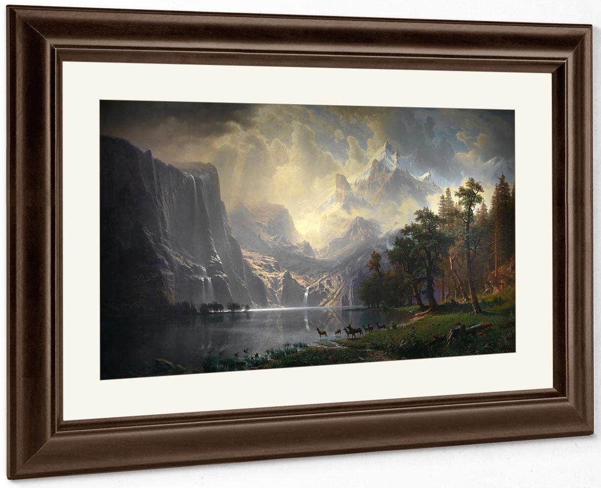 Among The Sierra Nevada, California By Albert Bierstadt Fine Art Print