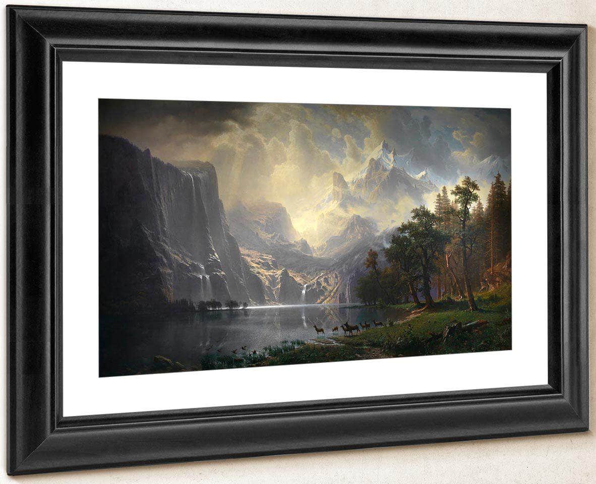 Among The Sierra Nevada, California By Albert Bierstadt Fine Art Print