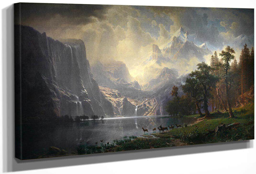 Among The Sierra Nevada, California By Albert Bierstadt Fine Art Print