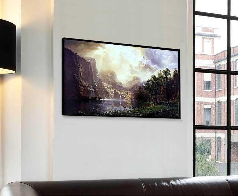 Among The Sierra Nevada Mountains Painting Albert Bierstadt Canvas Art Fine Art Print