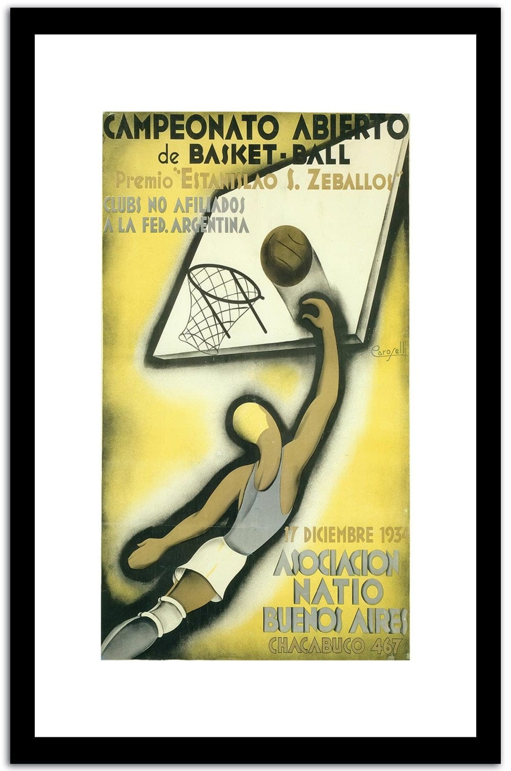 Ampeonato  Vintage Poster Fine Art Print