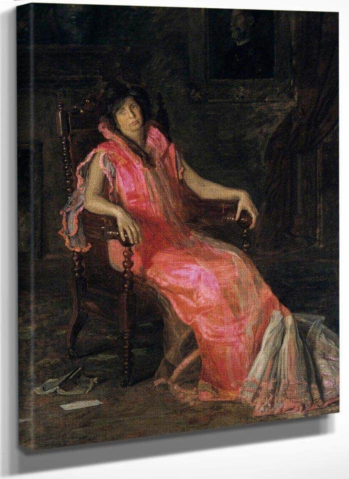 An Actress Portrait Of Suzanne Santje By  Thomas Eakins Fine Art Print
