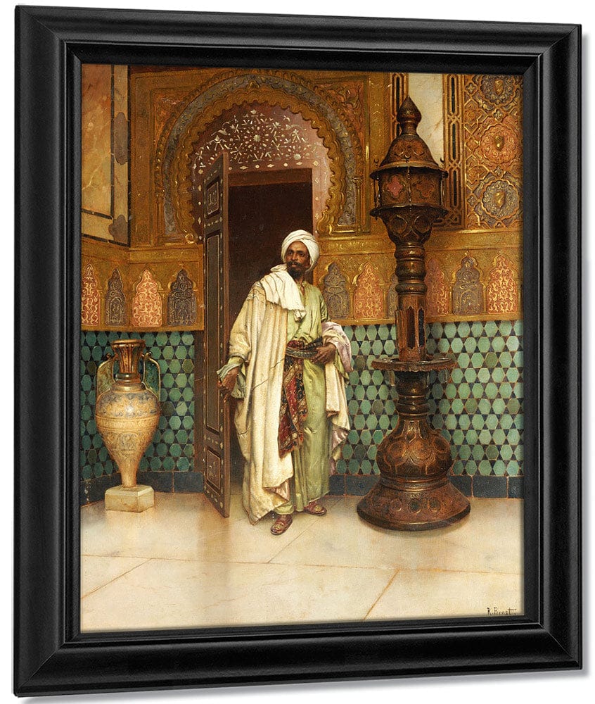 An Arab In A Palace Interior By Rodolphe Ernst Fine Art Print