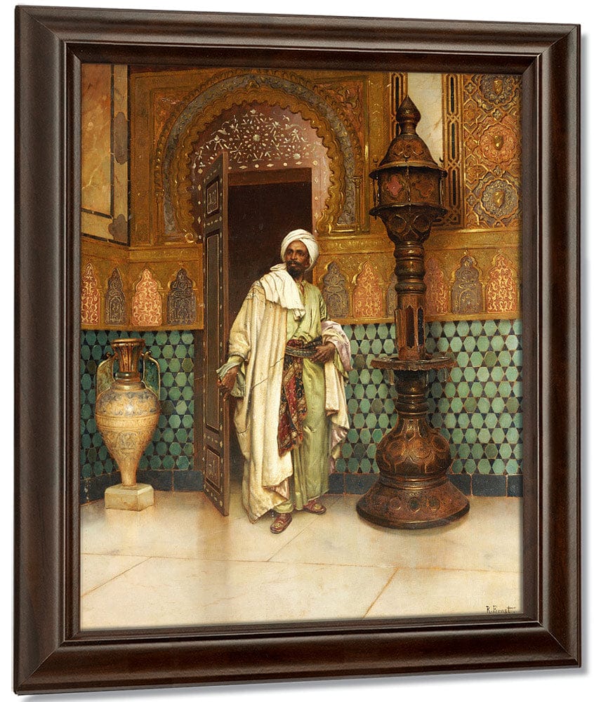 An Arab In A Palace Interior By Rodolphe Ernst Fine Art Print