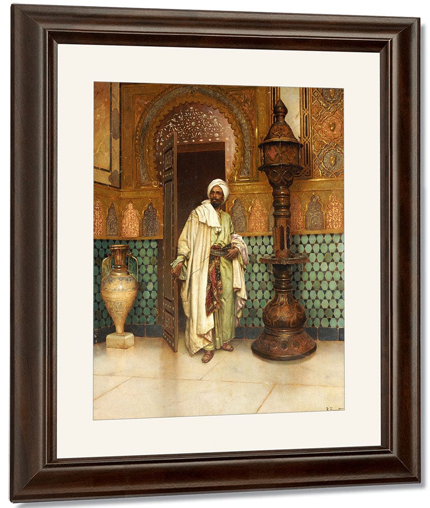An Arab In A Palace Interior By Rodolphe Ernst Fine Art Print