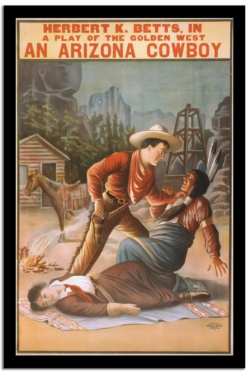 An Arizona Cowboy  Vintage Poster Fine Art Print