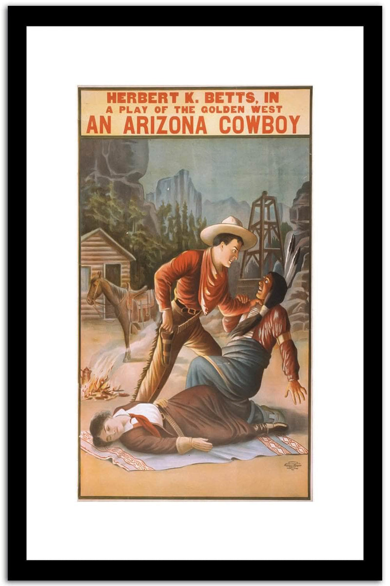 An Arizona Cowboy  Vintage Poster Fine Art Print
