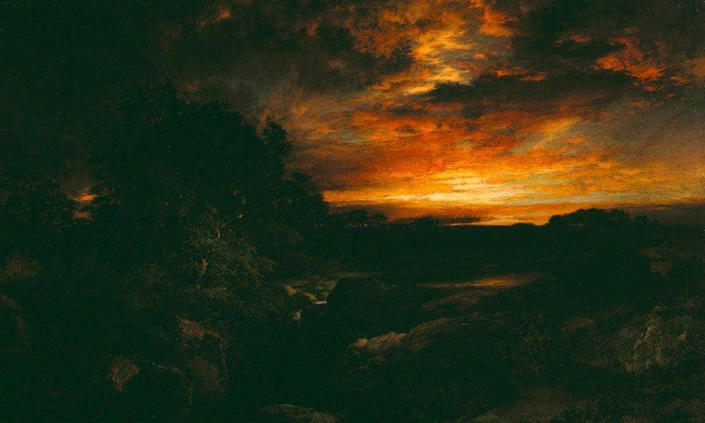 An Arizona Sunset Near The Grand Canyon By Thomas Moran Fine Art Print