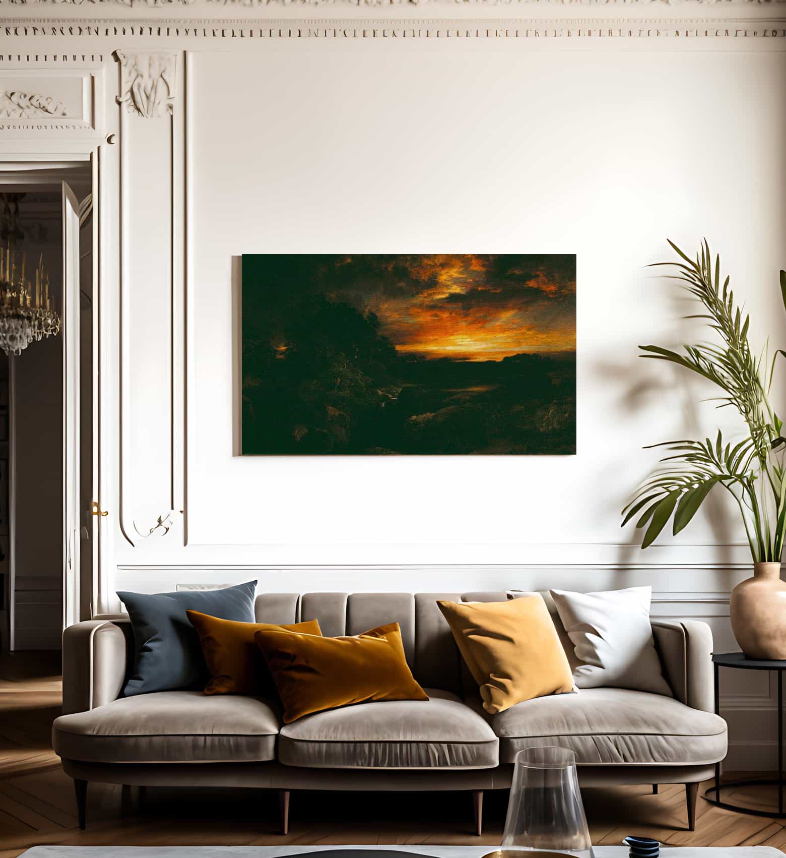 An Arizona Sunset Near The Grand Canyon By Thomas Moran Fine Art Print
