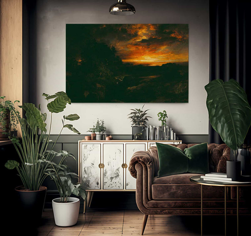 An Arizona Sunset Near The Grand Canyon By Thomas Moran Fine Art Print