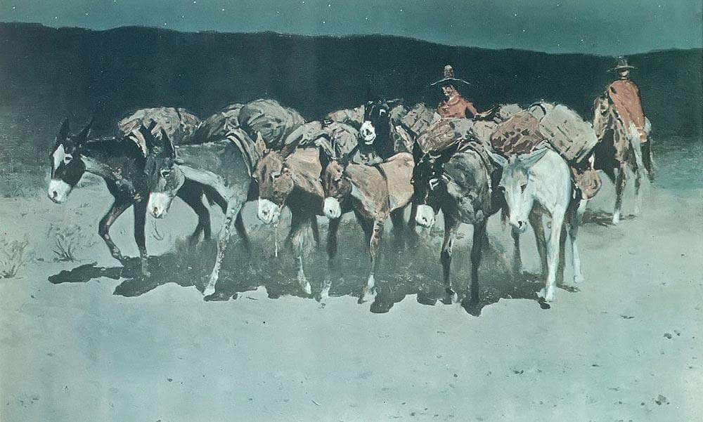 An Early Start For Market By Frederic Remington Fine Art Print