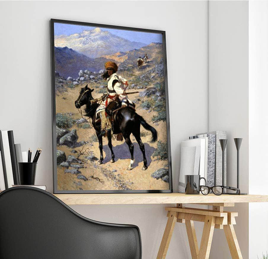 An Indian Trapper Painting Frederic Remington Canvas Art Fine Art Print