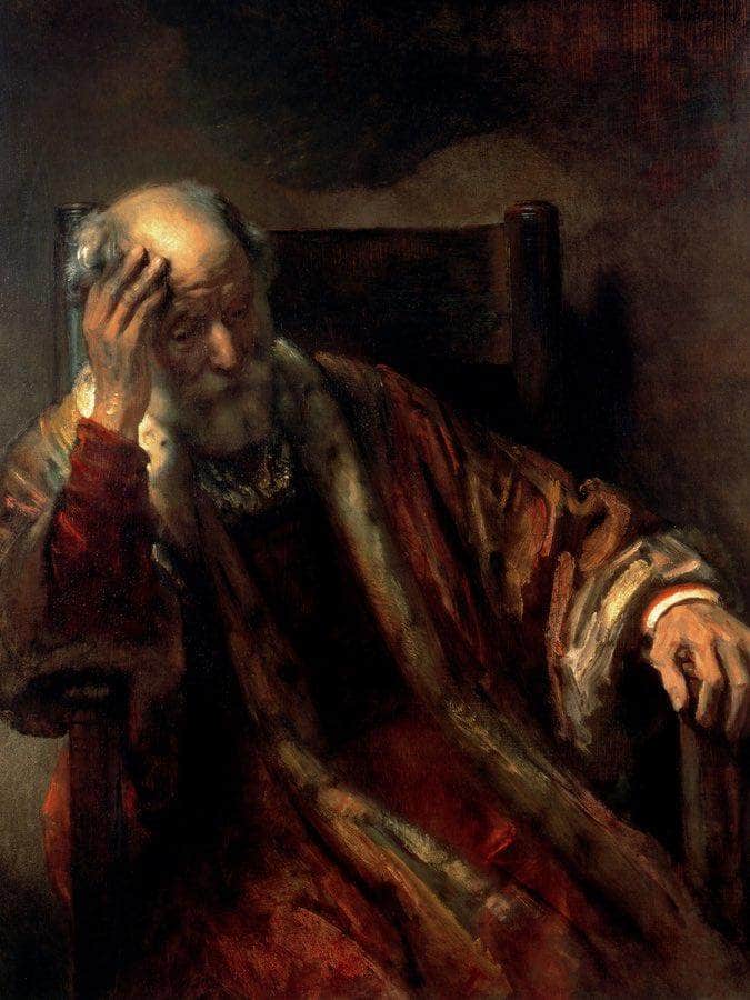 An Old Man In An Armchair By Rembrandt Fine Art Print