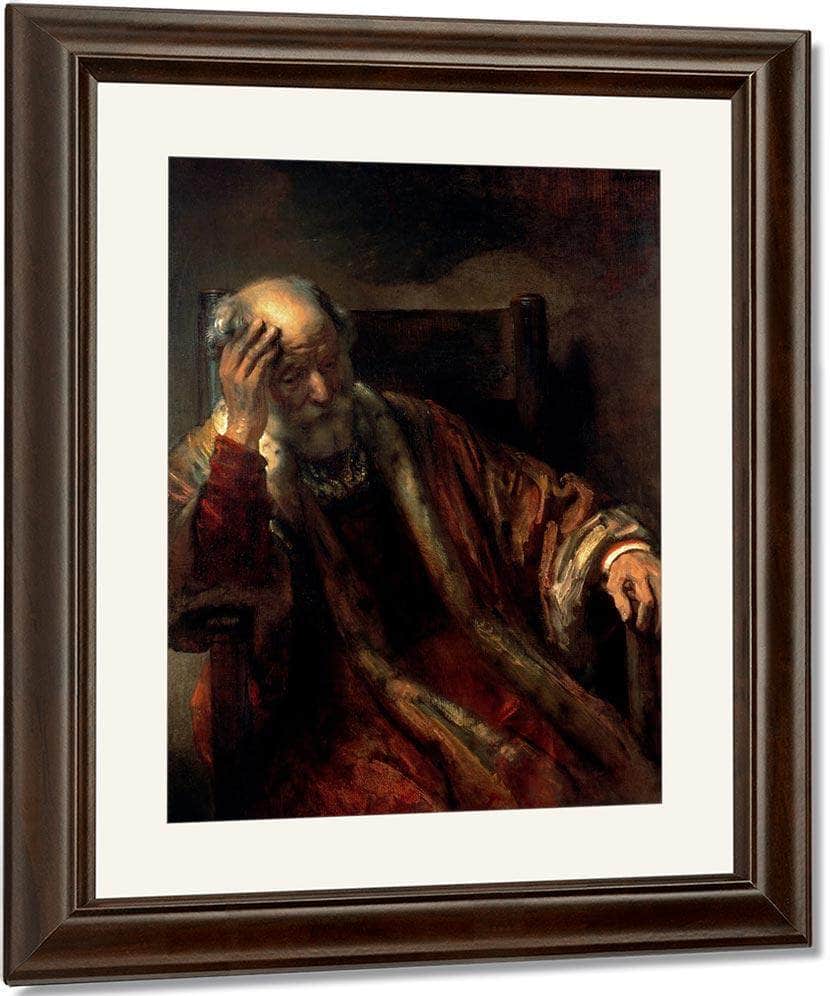 An Old Man In An Armchair By Rembrandt Fine Art Print