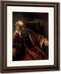 An Old Man In An Armchair By Rembrandt Fine Art Print