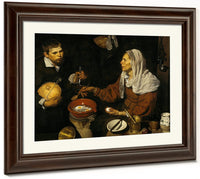 An Old Woman Cooking Eggs By Diego Velazquez Fine Art Print