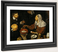 An Old Woman Cooking Eggs By Diego Velazquez Fine Art Print