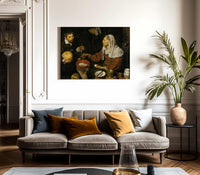 An Old Woman Cooking Eggs By Diego Velazquez Fine Art Print