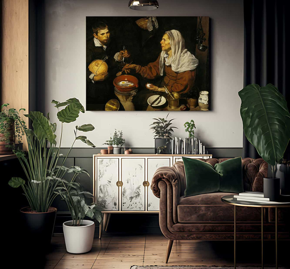 An Old Woman Cooking Eggs By Diego Velazquez Fine Art Print