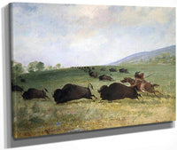 An Osage Indian Lancing A Buffalo By George Catlin Fine Art Print