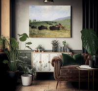 An Osage Indian Lancing A Buffalo By George Catlin Fine Art Print