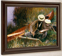 An Out Of Doors Study (Paul Helleu Sketching With His Wife) By John Singer Sargent Fine Art Print