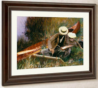 An Out Of Doors Study (Paul Helleu Sketching With His Wife) By John Singer Sargent Fine Art Print