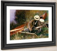 An Out Of Doors Study (Paul Helleu Sketching With His Wife) By John Singer Sargent Fine Art Print