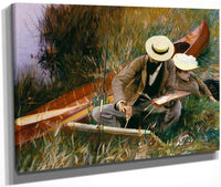 An Out Of Doors Study (Paul Helleu Sketching With His Wife) By John Singer Sargent Fine Art Print