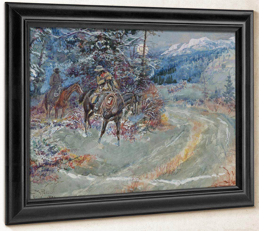 An Unscheduled Stop By Charles Marion Russell Fine Art Print