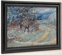 An Unscheduled Stop By Charles Marion Russell Fine Art Print