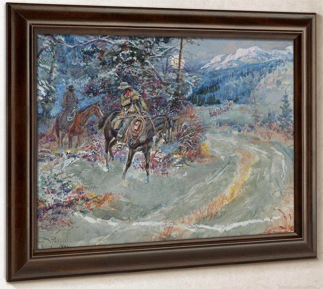 An Unscheduled Stop By Charles Marion Russell Fine Art Print