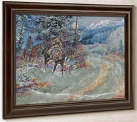 An Unscheduled Stop By Charles Marion Russell Fine Art Print