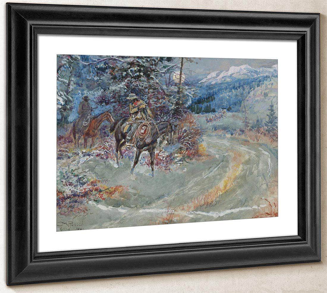 An Unscheduled Stop By Charles Marion Russell Fine Art Print
