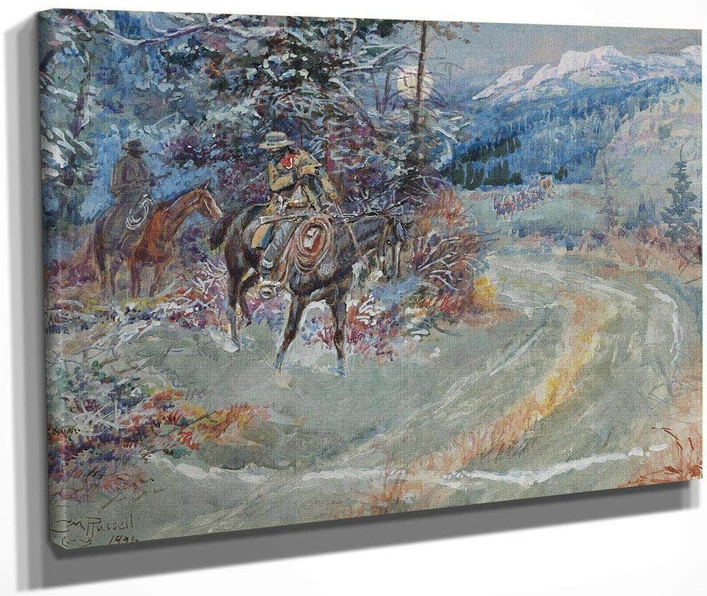 An Unscheduled Stop By Charles Marion Russell Fine Art Print
