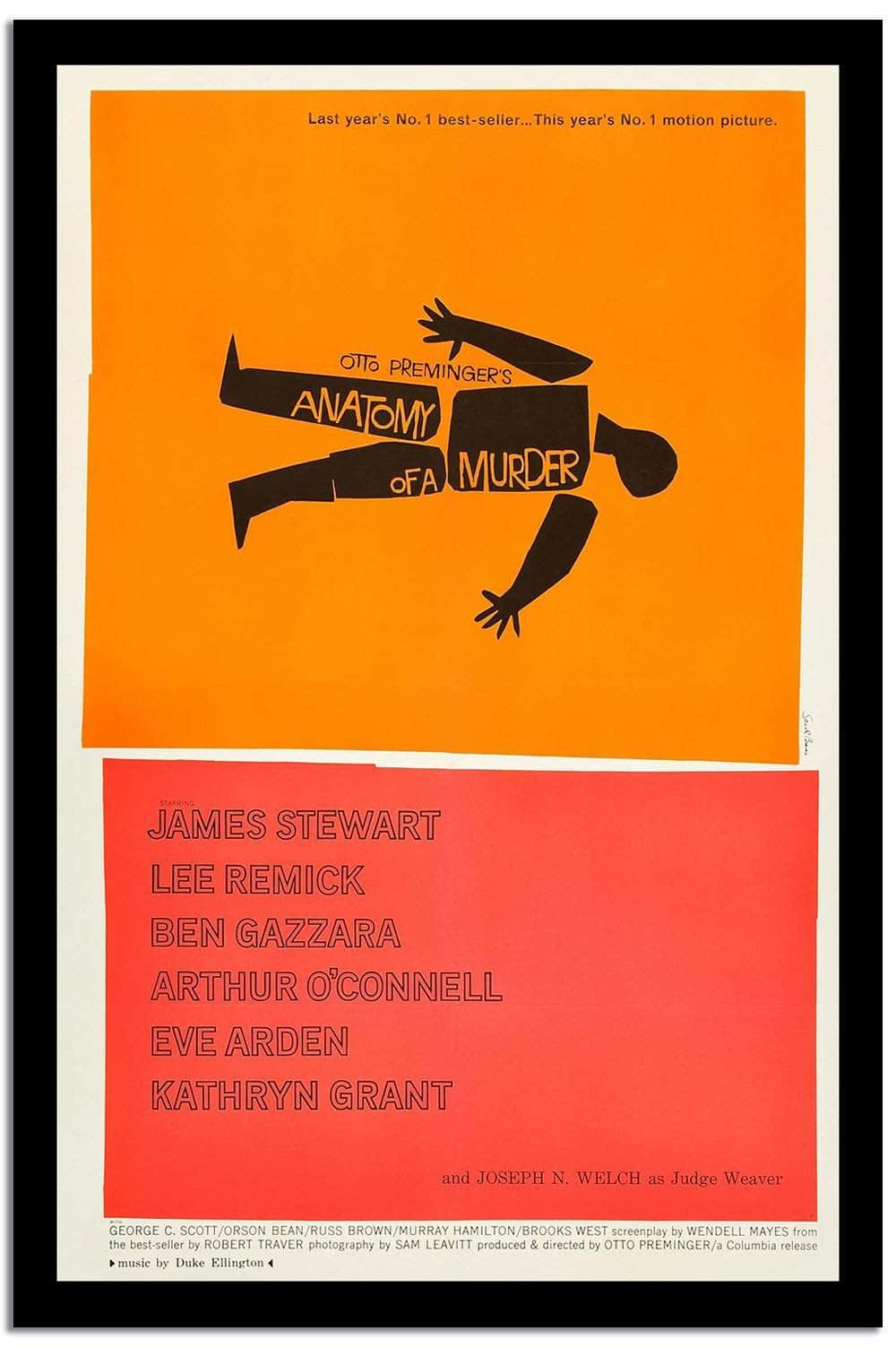 Anatomy Of The Murder  Vintage Poster Fine Art Print