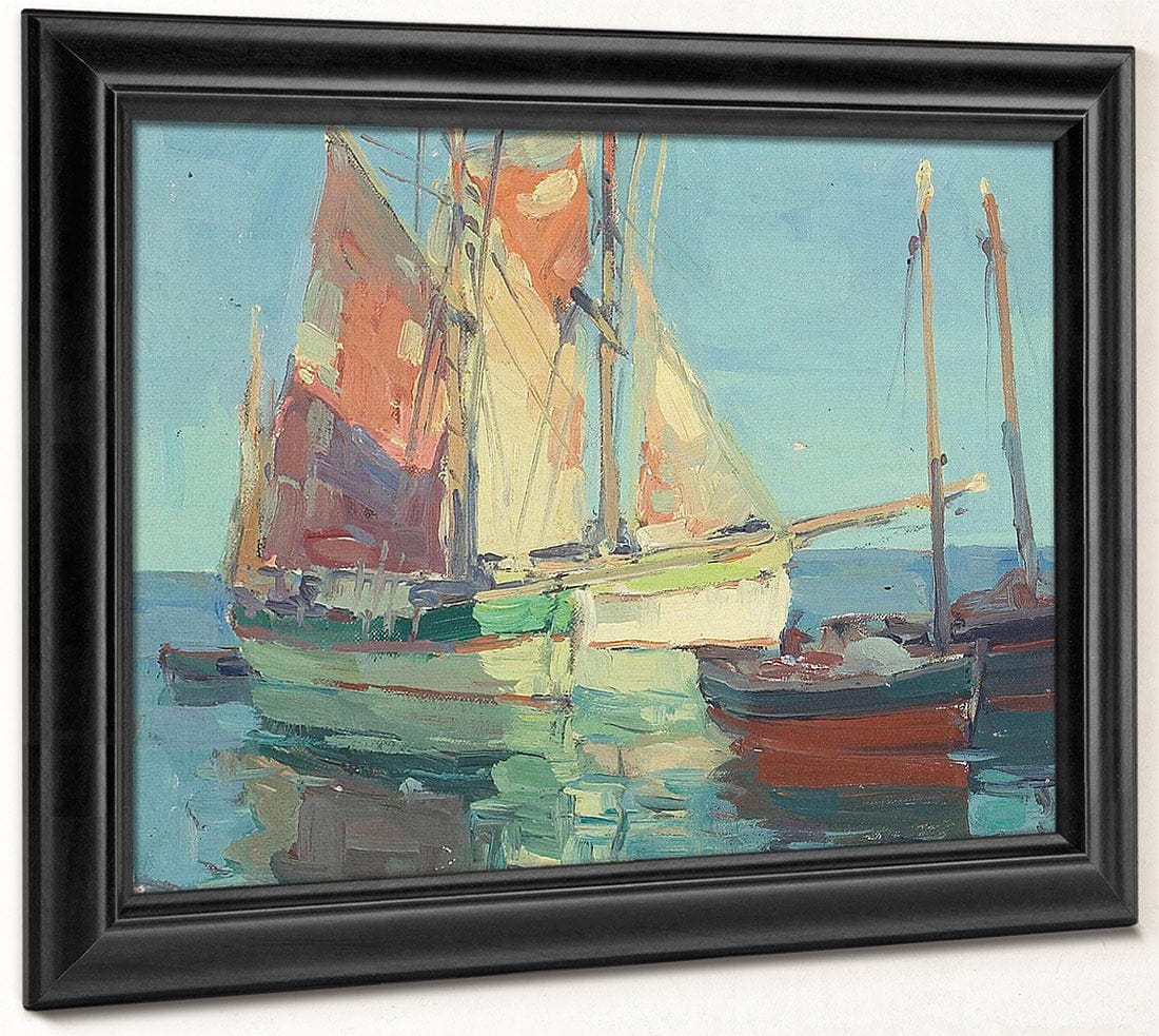 Anchorage, Brittany Tuna Boats By Edgar Payne Fine Art Print