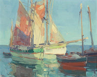 Anchorage, Brittany Tuna Boats By Edgar Payne Fine Art Print