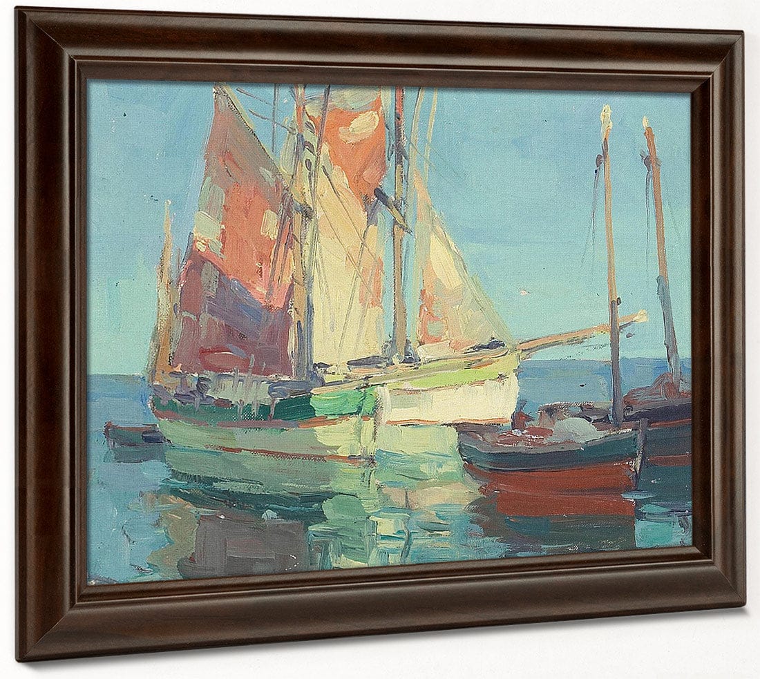 Anchorage, Brittany Tuna Boats By Edgar Payne Fine Art Print