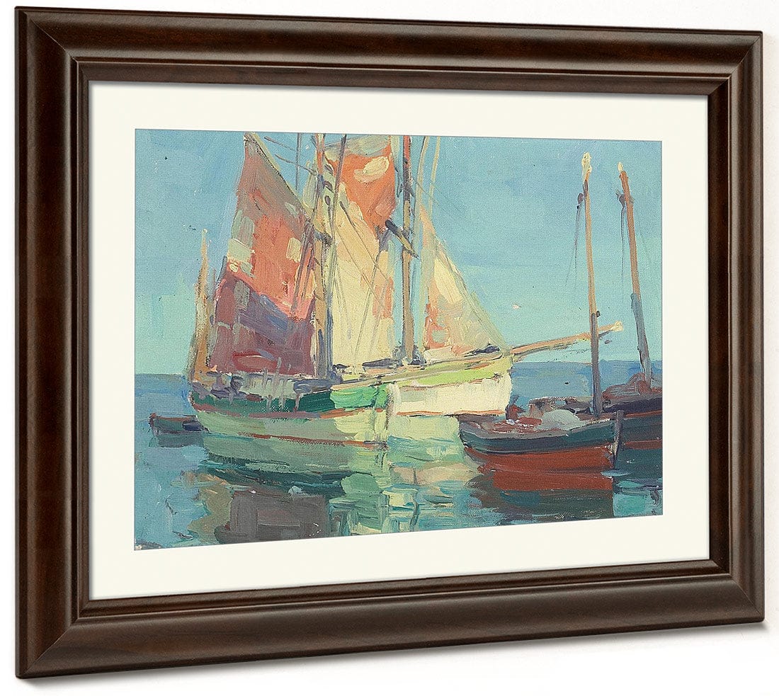 Anchorage, Brittany Tuna Boats By Edgar Payne Fine Art Print