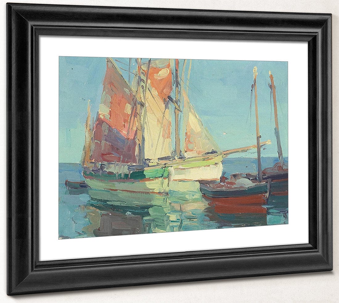 Anchorage, Brittany Tuna Boats By Edgar Payne Fine Art Print